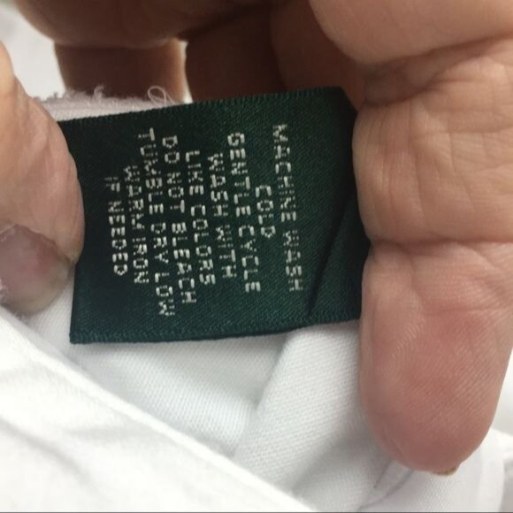 Lauren Ralph Lauren White Petite Straight-Leg Pants 2P Cotton/Elastane Blend - Picture 5 of 5